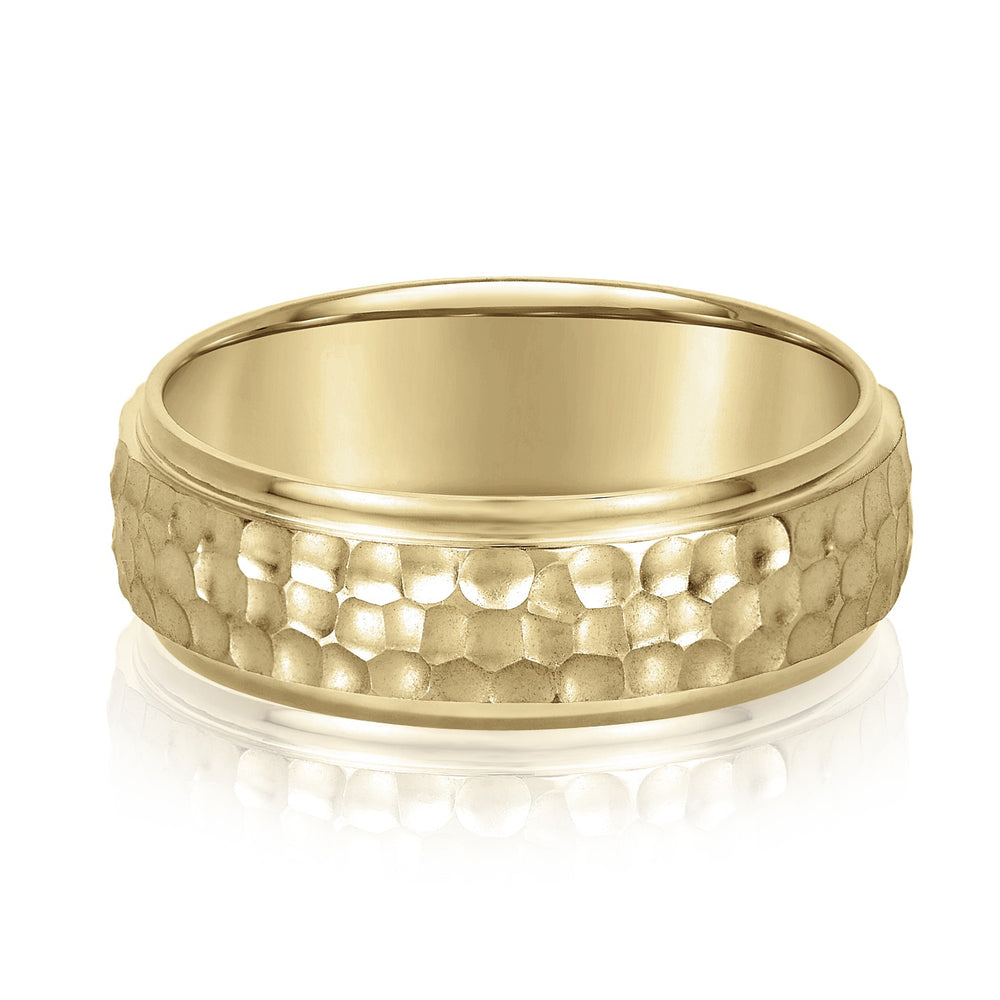 Slim Men's 5mm-8mm Classic Gold Band Modern
