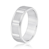 Bold Men's 5mm-8mm Carved Gold Band Secure
