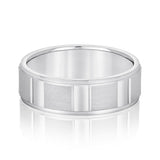 Bold Men's 5mm-8mm Carved Gold Band Secure