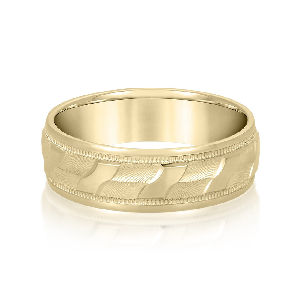 5mm-8mm Standard Weight Men's Gold Band