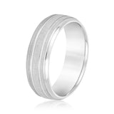 Bold Men's 5mm-8mm Carved Gold Band Bezel