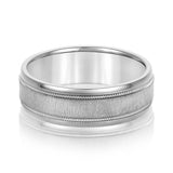 Slim Men's 5mm-8mm Carved Gold Band Slim Fit