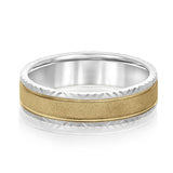 Bold Men's 5mm-8mm Carved Gold Band Luxe