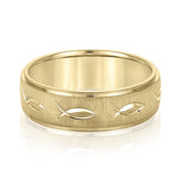 Slim Men's 5mm-8mm Classic Gold Band Signature