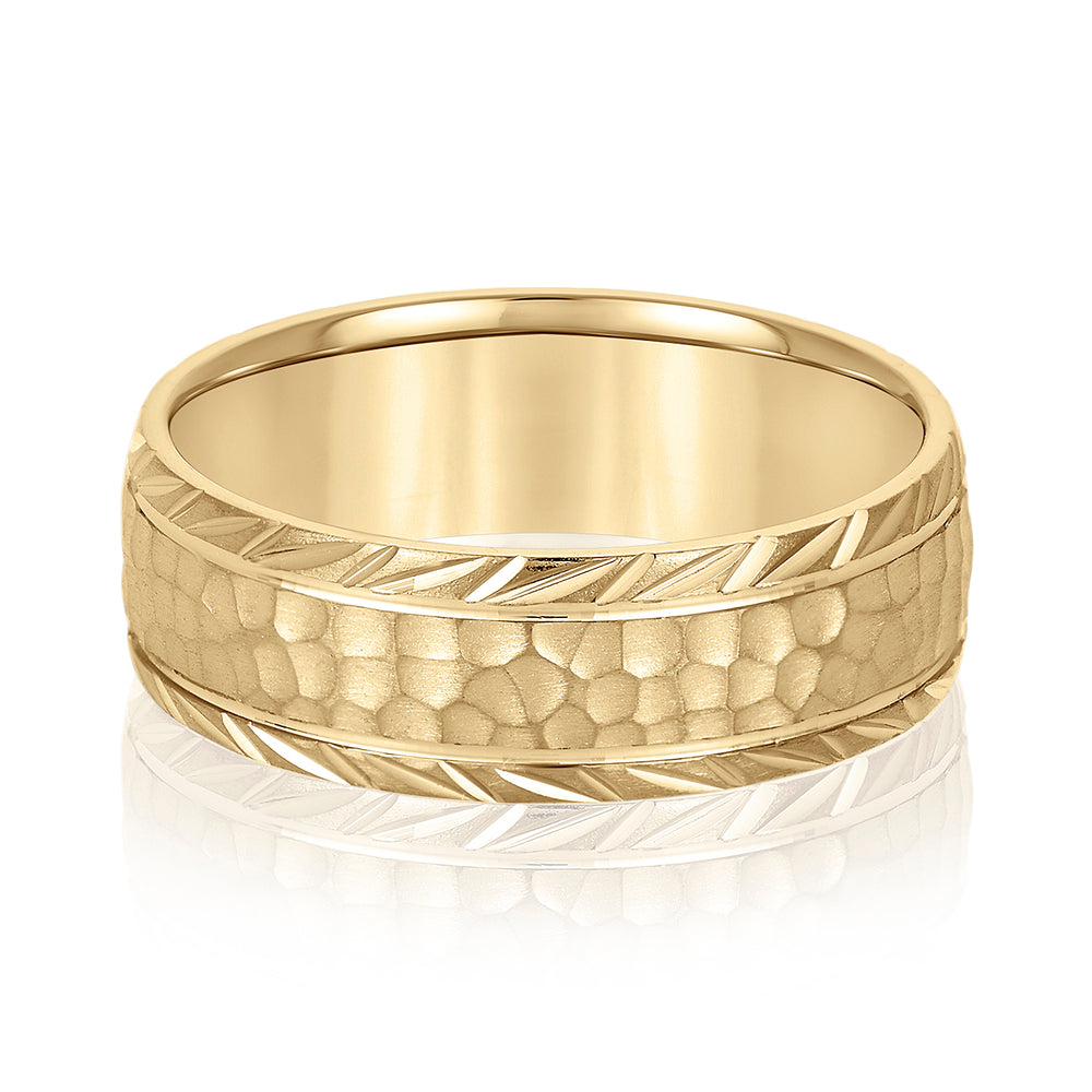 5mm-8mm Standard Weight Men's Gold Band