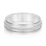 Slim Men's 5mm-8mm Carved Gold Band Wedding