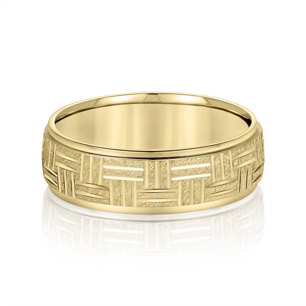 5mm-8mm Standard Weight Men's Gold Band