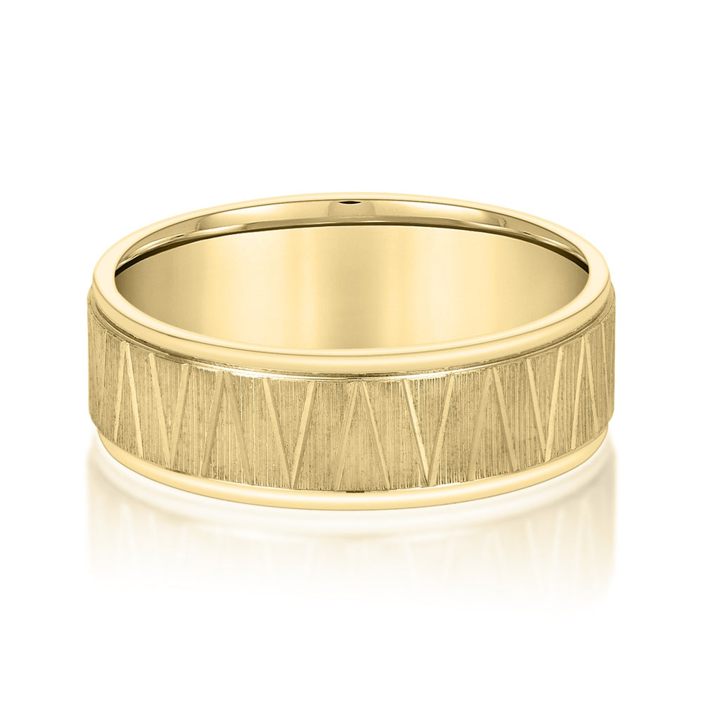 5mm-8mm Standard Weight Men's Gold Band
