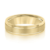 Bold Men's 5mm-8mm Carved Gold Band Finish