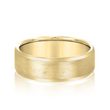 Bold Men's 5mm-8mm Carved Gold Band Setting
