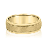 Bold Men's 5mm-8mm Carved Gold Band Craft