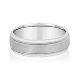 Slim Men's 5mm-8mm Carved Gold Band Look