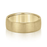 Bold Men's 5mm-8mm Carved Gold Band Ring