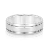 Slim Men's 5mm-8mm Carved Gold Band Bold