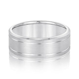 Slim Men's 5mm-8mm Carved Gold Band Sculpted
