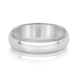 Bold Men's 5mm-8mm Milgrain Edge Gold Band Graceful