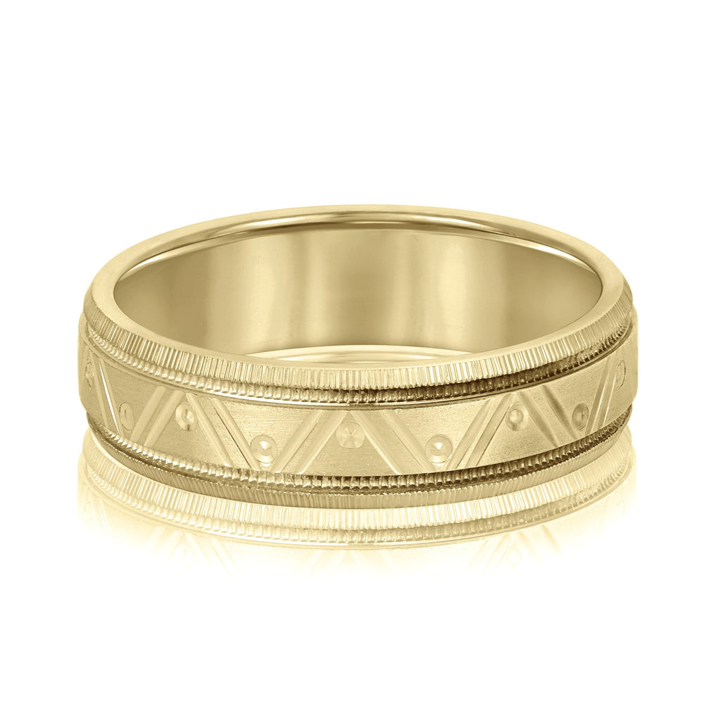 5mm-8mm Standard Weight Men's Gold Band