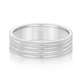 Slim Men's 5mm-8mm Carved Gold Band Secure Fit