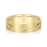 Slim Men's 5mm-8mm Classic Gold Band Clean