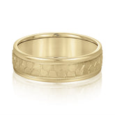 Slim Men's 5mm-8mm Classic Gold Band Bezel