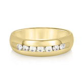 **Tapers See Ccm *6mm Heavy Weight Half Eternity Ring in Gold & Platinum
