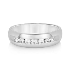 **Tapers See Ccm *6mm Heavy Weight Half Eternity Ring in Gold & Platinum