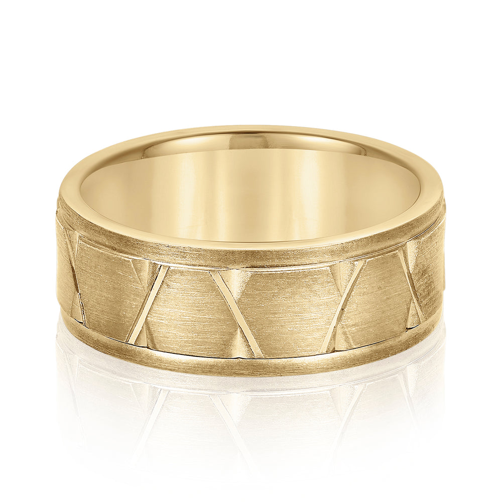 8mm Heavy Weight Men's Gold Band