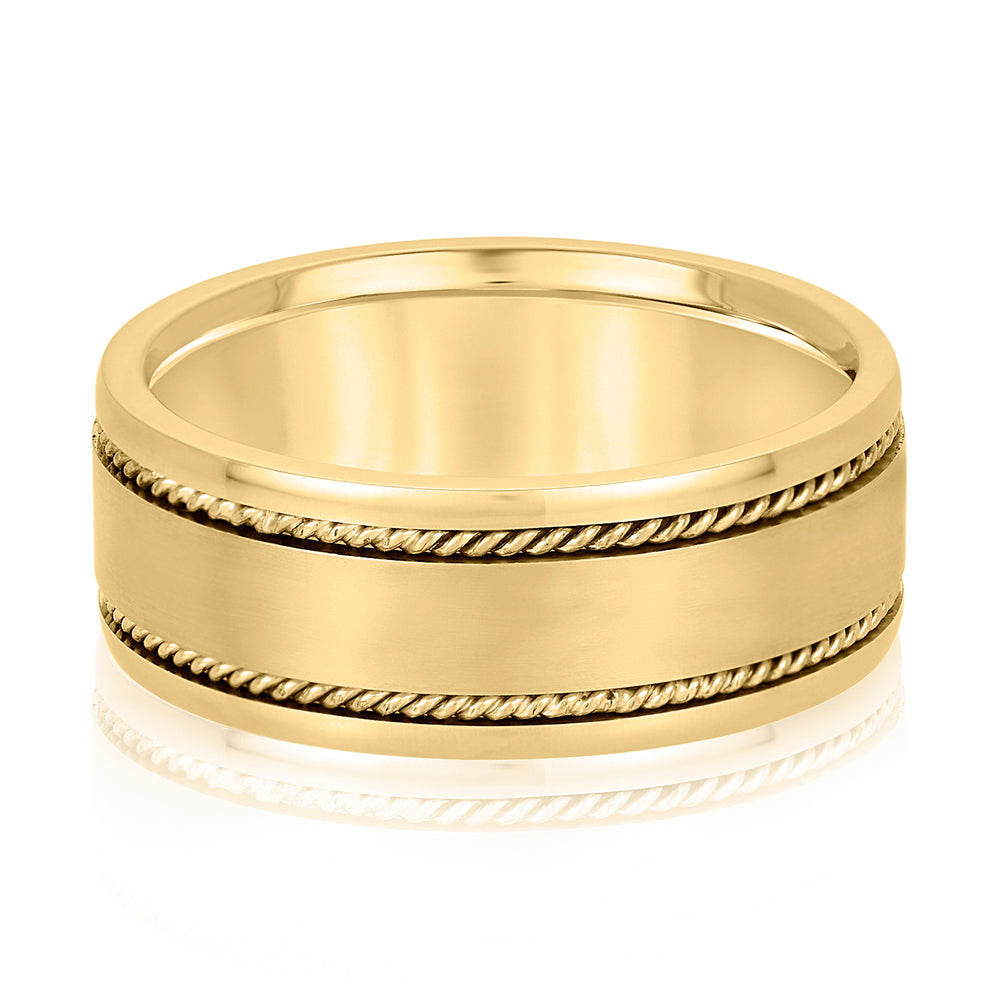 8mm Heavy Weight Men's Gold Band