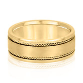 8mm Heavy Weight Men's Gold Band