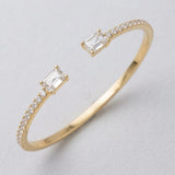 Clover Diamant-Kettenarmband mit Lünetten- und Pavé-Fassung aus Naturdiamanten in Platin