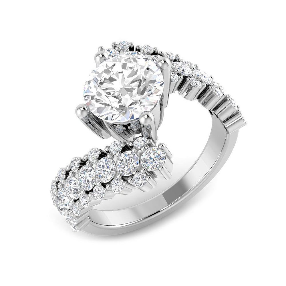 Diamond ring with a white background