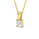 9ct Yellow Gold 0.51ct Lab Grown Diamond Solitaire Pendant