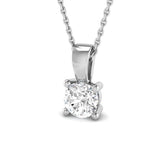 9ct White Gold 0.75ct Lab Grown Diamond Solitaire Pendant