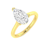Pear Cut Natural & Lab Grown Diamond Solitaire Ring – Elegant Prong Setting