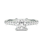 Princess Cut Natural & Lab Grown Diamond Ring Crafted in Gold and Platinum