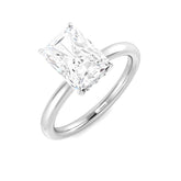 Princess cut lab grown diamond solitaire ring in white gold by FineDiam