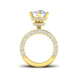 Regal Pavé Diamond Ring in Yellow Gold