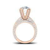 Rose Gold Pavé Diamond Statement Ring