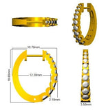 Runde Diamant-Creolen für Damen, gefertigt aus Gold und Platin