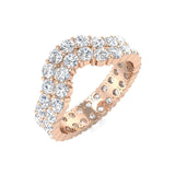 Round brilliant eternity wedding band
