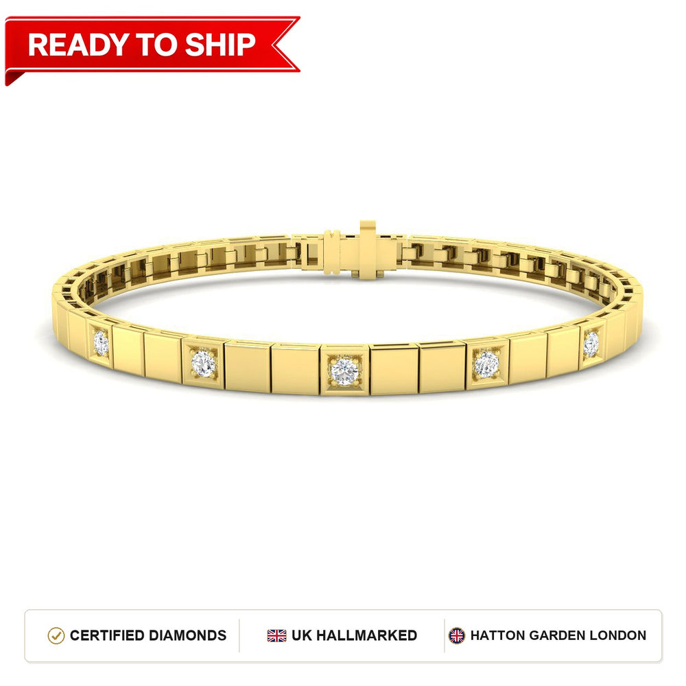 Lab grown diamond tennis bracelet