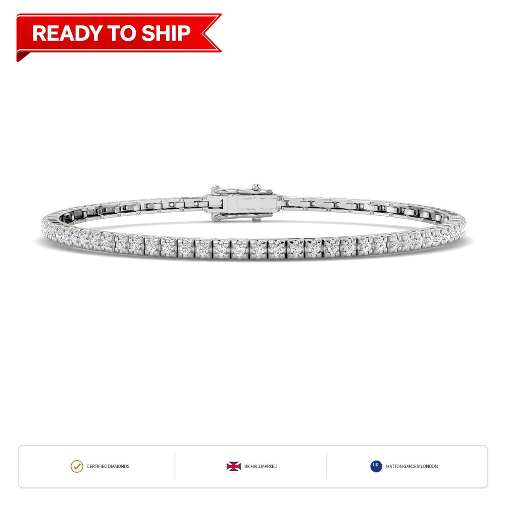 Lab grown diamond tennis bracelet