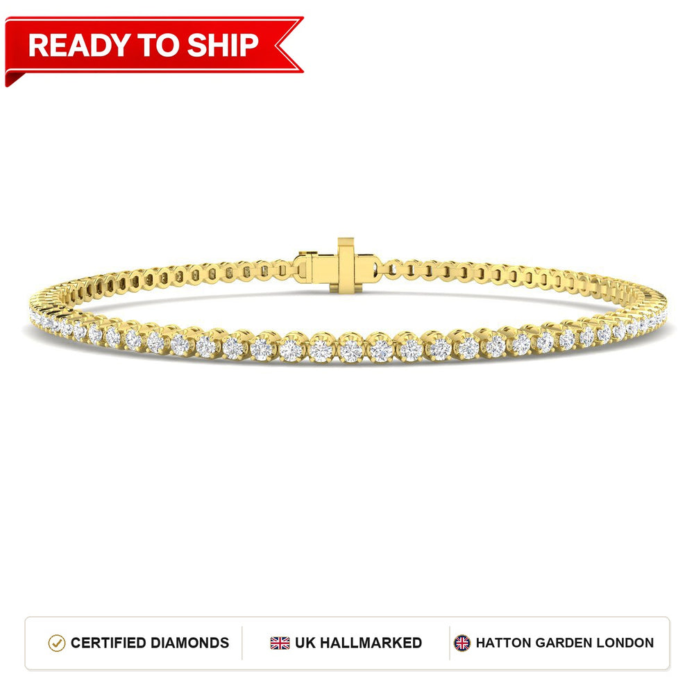 Lab grown diamond tennis bracelet
