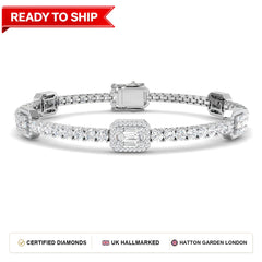 Lab grown diamond tennis bracelet