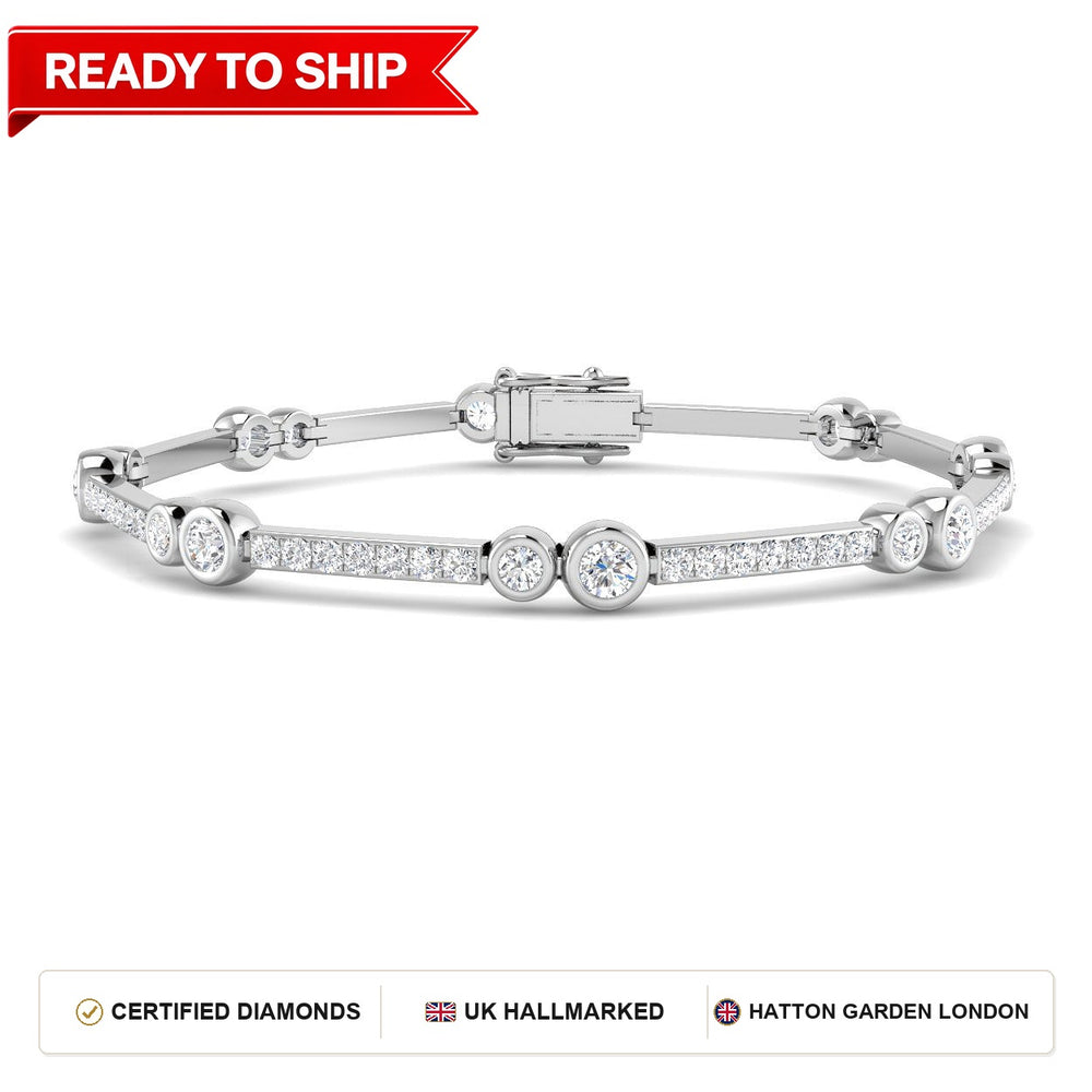 Lab grown diamond tennis bracelet