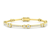 2.42ct Lab Grown Diamond Bracelet in 9K Yellow Gold