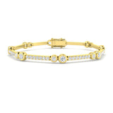 2.42ct Lab Grown Diamond Bracelet in 9K Yellow Gold