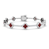 3.38ct Natural Diamond Bracelet in 18K White Gold