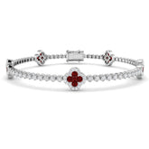 3.09ct Natural Diamond Bracelet in 18K White Gold