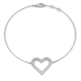 9ct White Gold 0.25ct Lab Grown Diamond Bracelet - Elegant Design
